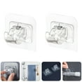 thumbnail image 3 of 4pcs Practical Punch-free Pasting Curtain Rod Clips Home Curtain Rod Holders, 3 of 8