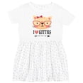 thumbnail image 3 of Inktastic Cat Lover I Love Kitties Girls Toddler Dress, 3 of 5