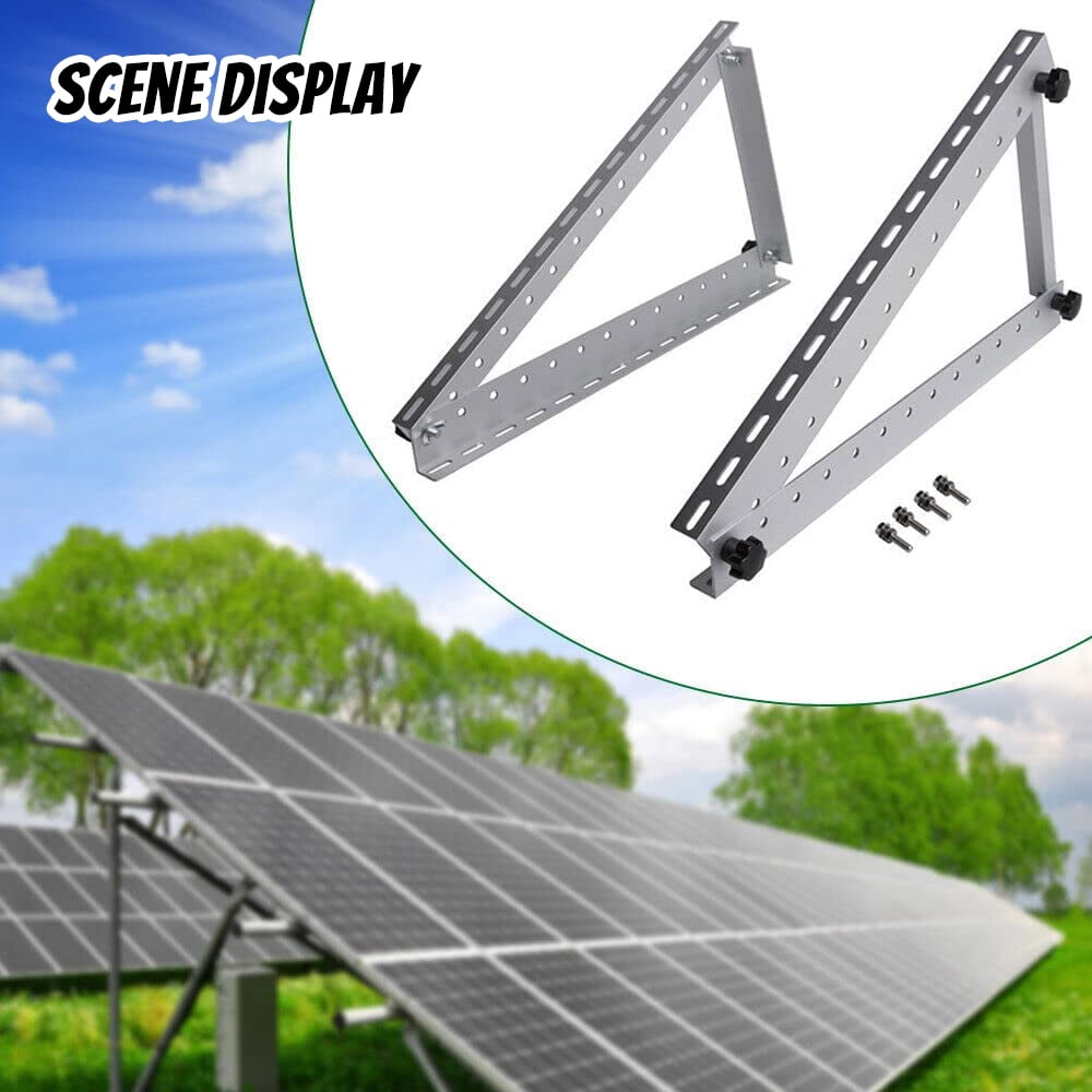 Ablink 22inch Adjustable Solar Panel Tilt Mount Brackets with Foldable Tilt Legs, Ideal for 100 - 150 Watt Solar Panel on Roof, RV, Boat, and Off-Grid (1 Set)