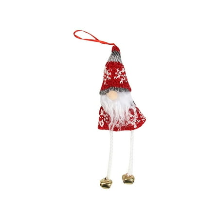 

WOXINDA Forest Elderly Girl Fabric Pendant Leg Christmas Hanging Doll Elderly
