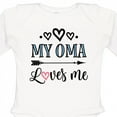 thumbnail image 4 of Inktastic My Oma Loves Me Grandchild Girls Long Sleeve Baby Bodysuit, 4 of 5