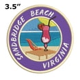 thumbnail image 2 of Happy Hour! At Sandbridge Beach, Virginia USA 3.5 Inch Iron Or Sew On Embroidered Fabric Badge Patch Ocean Beach, Salt Life Iconic Series, 2 of 2