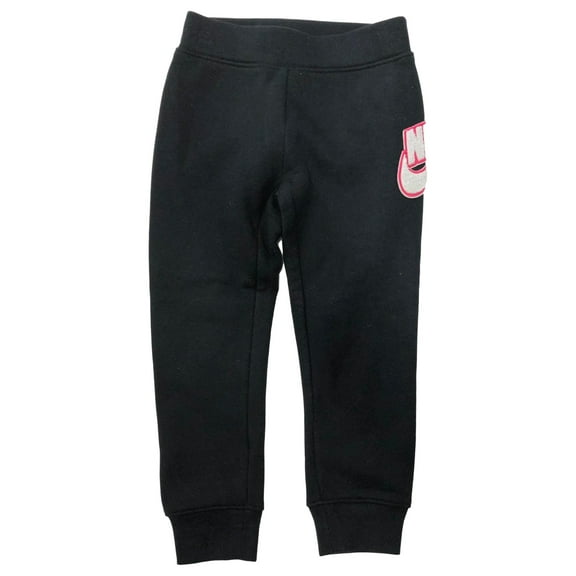 Nike Girls Black & Pink Athletic Joggers Stretch Sweat Pants 4