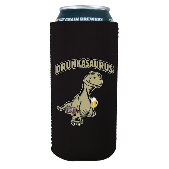 Drunkasaurus 16 oz. Can Coolie (Black)