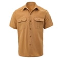 thumbnail image 5 of Resicozy Mens Button Down Shirt 2026 Casual Short Sleeve Basic Shirts Summer Beach Tops with Pocket Coffee L, 5 of 6