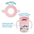 thumbnail image 4 of Dr. Brown's Milestones Cheers 360 Training Sippy Cups with Handles for Babies and Toddlers - Pink Animals - 7oz - 6m+, 4 of 15