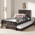 thumbnail image 2 of Baxton Studio Harlan Twin Spindle Platform Bed with Trundle, 2 of 11