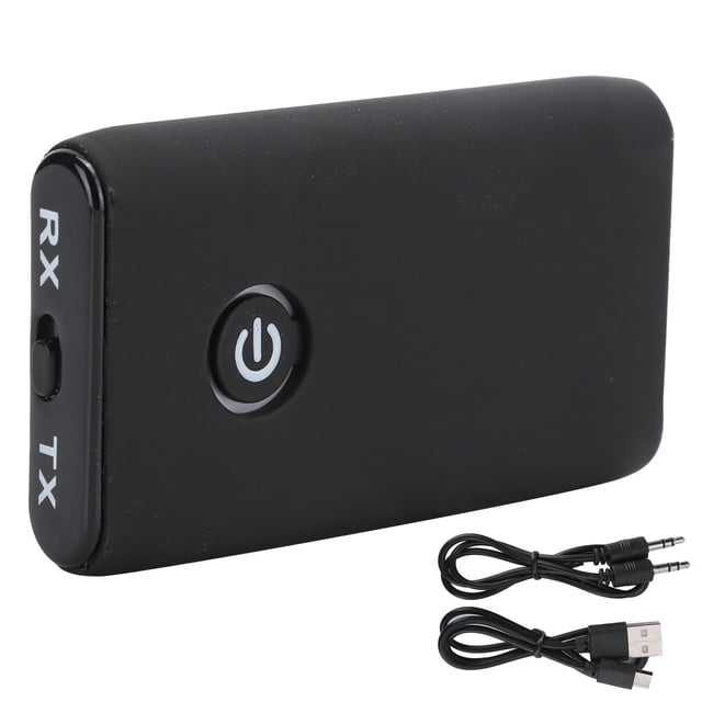 Transmisor receptor de audio inalámbrico Bluetooth 5.0 2 en 1, conector de 3,5 mm para altavoces de TV