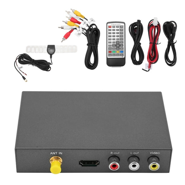 Receptor de TV digital para coche H.265 DVBT2/T 6M/7M/8M Accesorio para coche Sintonizador analógico Receptor Antena Control remoto