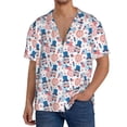 thumbnail image 1 of Fotbe American Gnomes Camisa Estampada de Manga Corta para Hombre, Casual de Verano, Estilo Playero, Sin Arrugas-X-Large, 1 of 5