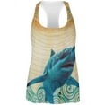 thumbnail image 1 of Great White Shark in Waves All Over Womens Work Out Tank Top Multi 2XL, 1 of 2