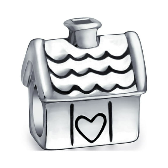 Bling Jewelry Womens New Homeowner Family House Charm Bead Sterling Silver Fits European Bracelet