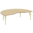 thumbnail image 1 of 48in x 72in Kidney Premium Thermo-Fused Adjustable Activity Table Maple/Maple/Yellow - Toddler Ball, 1 of 5