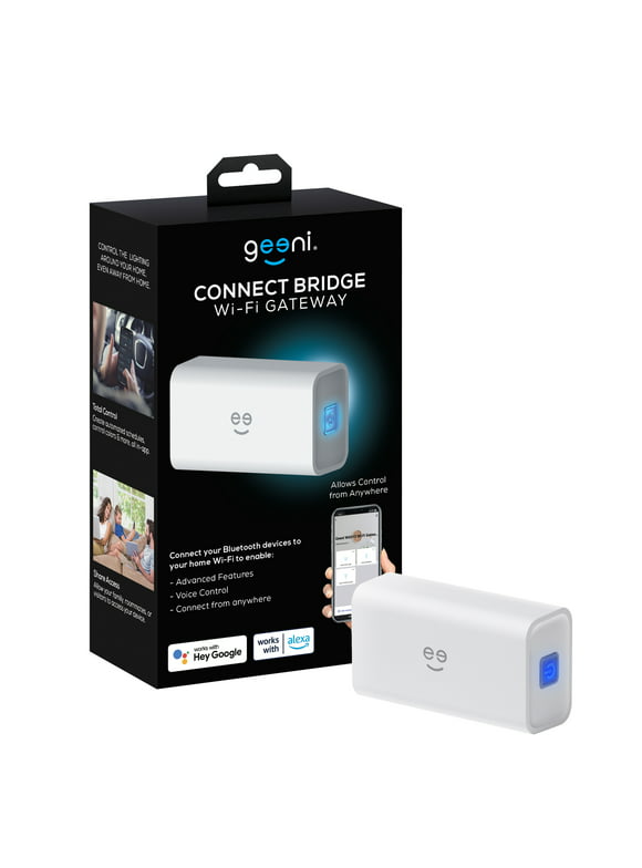 Geeni Connect Bridge Wi-Fi Bluetooth Gateway Hub, Works with Smart Life App and Tuya, Voice Control, Compatible with Alexa and Google Home Assistant