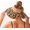 Leopard, variant on Women Sun Visors Wide Brim Foldable Packable Ponytail Beach Hat Straw Leopard Roll Up Bow Visor Sun Hats