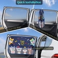 thumbnail image 3 of 2 Pack Car Window Shade for Baby, Blackout Car Sun Shades with Storage Pockets, 7 Suction Cups, Blue, Cute Patterns for Sun/Heat/UV Rays Protection, Standard Passenger Cars, 3 of 7