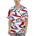 thumbnail image 2 of Camisas Hawaianas Para Hombre Camisas estampadas para hombre, camisas de playa con botones de manga corta para hombre (Hot Pink, 3XL), 2 of 7