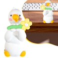 thumbnail image 2 of Sitting Goose Resin Figurine Cute Desk Statue For Computer Car Shelf Home Office Decor, 2 of 9