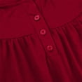 thumbnail image 6 of Wycnly Womens Blouses and Tops Dressy Flowy Pleated Swing Button Down Plus Size Henley Shirts Tunic 2024 Summer V-Neck Short Sleeve Solid Casual Blouses Red l, 6 of 6