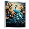 thumbnail image 2 of Designart "Enchanted Blooms With Fantasy Peacock III" Animals Peacock Floater Framed Canvas Art Print, 2 of 5