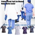 thumbnail image 4 of Scrub Tops DCHPEHY de manga corta con cuello en V elástico para mujer, 4 of 7