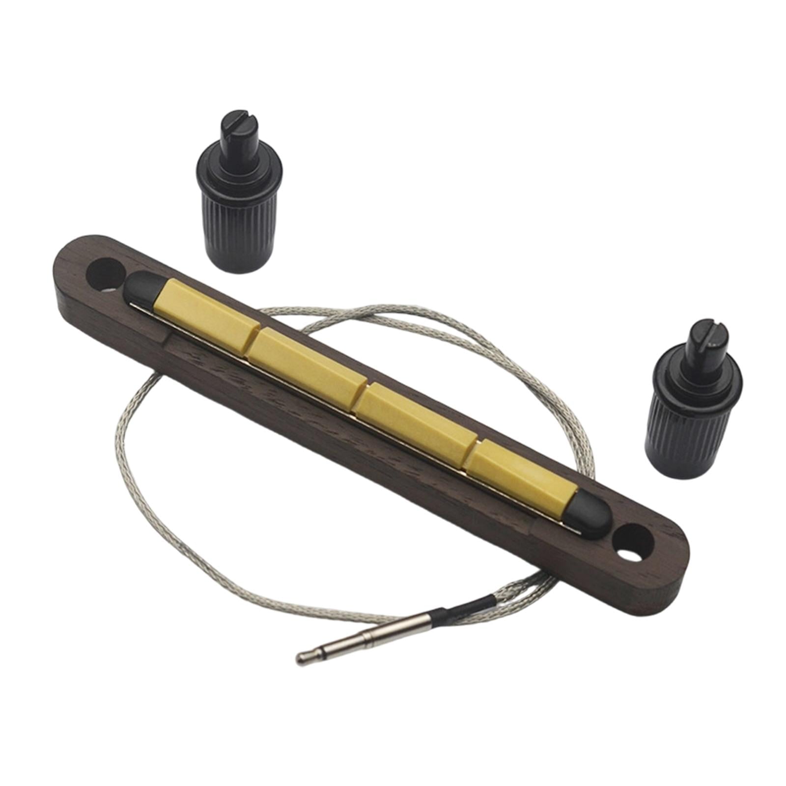 MERIGLARE Bass Pickup Acoustic Bass Piezo Pickup Bridge Saddle Pickup Strip 2.5mm Jack Connection Instrument Replacement for Musicians Rehearsal Room Recordings 4 string