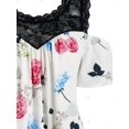 thumbnail image 3 of Blusa de túnica de encaje de encaje abiertas de talla grande. Rosegal Blusas Tallas Grandes, 3 of 5
