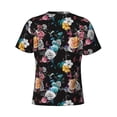 thumbnail image 6 of Vsdgher Hibiscus Rose Print Men's Dry Fit Mesh Athletic Shirts Moisture Wicking Tennis T-Shirt Tops, 6 of 9