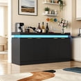 thumbnail image 1 of Armario de Cocina, Gabinete de Almacenamiento para Cocina con Luz LED y Toma de Corriente, 4 Puertas, 1 of 9