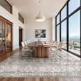 thumbnail image 3 of Roxstand 9x12 Area Rugs for Living Room, Stain Resistant Floral Vintage Washable Rugs, Non-Slip Thin Farmhouse Grey Rugs(9'x12', Grey), 3 of 11