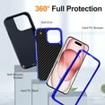 thumbnail image 5 of Dteck for iPhone 15 Pro Case, iPhone 15 Pro Magnetic Phone Case Compatible with MagSafe, Military Grade Drop Protection Heavy Duty Shockproof Phone Case for iPhone 15 Pro,Deep Blue + Blue, 5 of 6