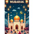 thumbnail image 4 of Ramadan Mubarak Backdrop Decorations Lanterns Crescent Stars Mosque Celebration Party Supplies Banner Ramadan Kareem Festive Display Photography Props, 4 of 4