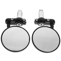 Raindrops 1Pair Durable Black Motorcycle Bar End Mirrors Easy Install Scooter Side Mirrors