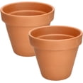 thumbnail image 1 of Set Of 2 Terracotta Flower Pots - 17 Cm - With Rim - For Indoors And Garden, 1 of 5