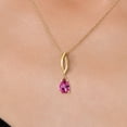 thumbnail image 3 of Gem Stone King 10K Yellow Gold Pure Pink Mystic Topaz Pendant Necklace for Women | 1.00 Cttw | Gemstone November Birthstone | Pear Shape 8X5MM | With 18 inch Chain, 3 of 6