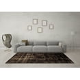 thumbnail image 3 of Ahgly Company Indoor Square Abstract Brown Modern Area Rugs, 5' Square, 3 of 4
