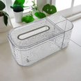 thumbnail image 6 of Tissue Box Cover, Rectangular Tissue Box Holder with Stationery Remote Control Holder and Storage Compartment for, 6 of 8
