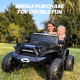thumbnail image 3 of Hikiddo 24V 9Ah Ride on Toy for Big Kids, 2-Seater Powered Ride-on Truck Car with Remote - Black, 3 of 12