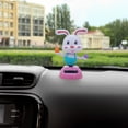 thumbnail image 4 of 1/4 Pieces Easter Rabbit Solar Dancing Toys Bunnies Car Dancer Doll Cute Rabbit with Eggs Car Windowsill Decor Toys SunCatcher Car Desk Decor, 4 of 5