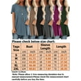 thumbnail image 2 of Sexy Dance Women Short Sleeve Tops Solid Color Summer Blouses Tunic T-shirt for Women Boho Style Long Tee Ladies Loose Kaftan T Shirts Green M, 2 of 2