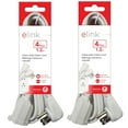 thumbnail image 1 of Elink - Ensemble de 2 Rallonges Électriques Intérieures, 1 Prise, Longueur de 4 Pieds, Blanc, 1 of 3