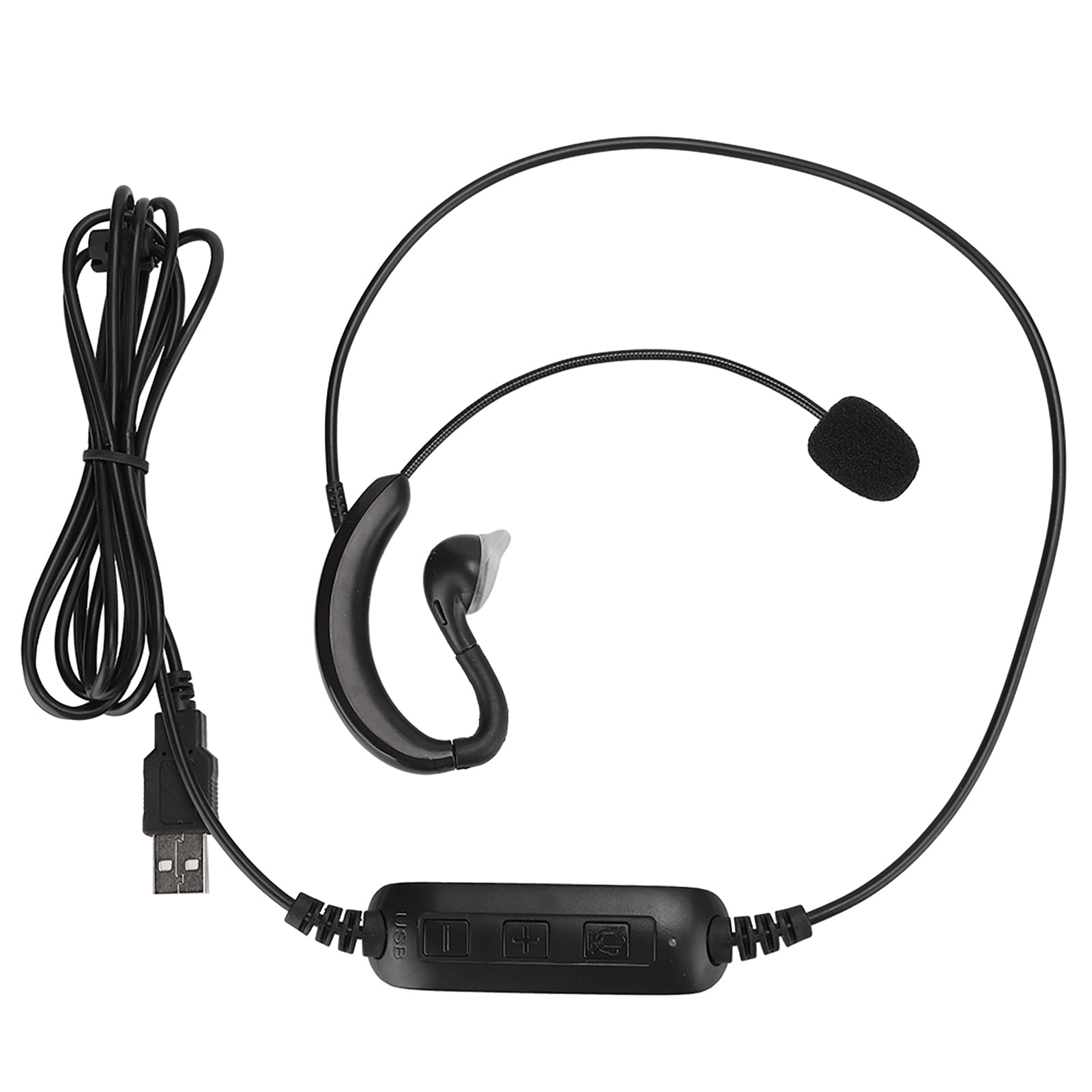 6ft Monaural Office Call Center Home Phone Headset Headphone w/RJ22 Cable Plug 