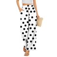 thumbnail image 2 of kaondbfi Fashion Casual Women's Wide Leg Pants High Elastic Waisted Pants Trousers with Pockets Summer Casual Pants for Women, 2 of 7