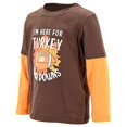 thumbnail image 2 of Boys Turkey And Touchdowns Kids Thanksgiving T Shirt Clothes (5Y, Orange), 2 of 4