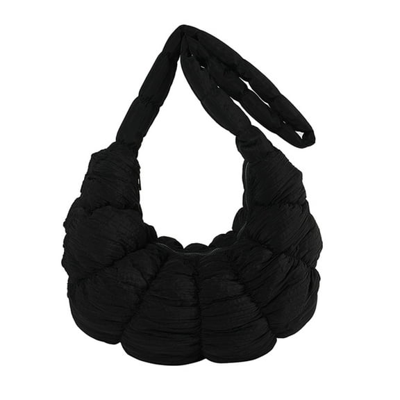 FENOHREFE 2024 Pleated Cloud Bag Fashion Solid Color Shoulder Bags for Women Girl Large Capacity Ruched Dumpling Bags