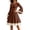 Brown, variant on Yxbdin Off Shoulder Renaissance Costume Women Long Bell Sleeve Mini Dresses Elegant Ruffle Trim Corset Medieval Flowy Dress Halloween Costumes
