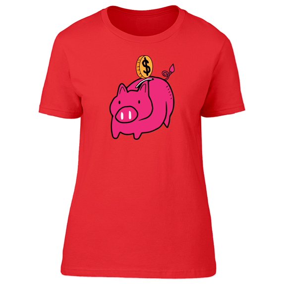 Piggy Bank With Coin Tee Women's -Image by Shutterstock