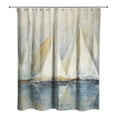 thumbnail image 2 of Creative Products Watercolor Sailboats 71x74 Shower Curtain, 2 of 7
