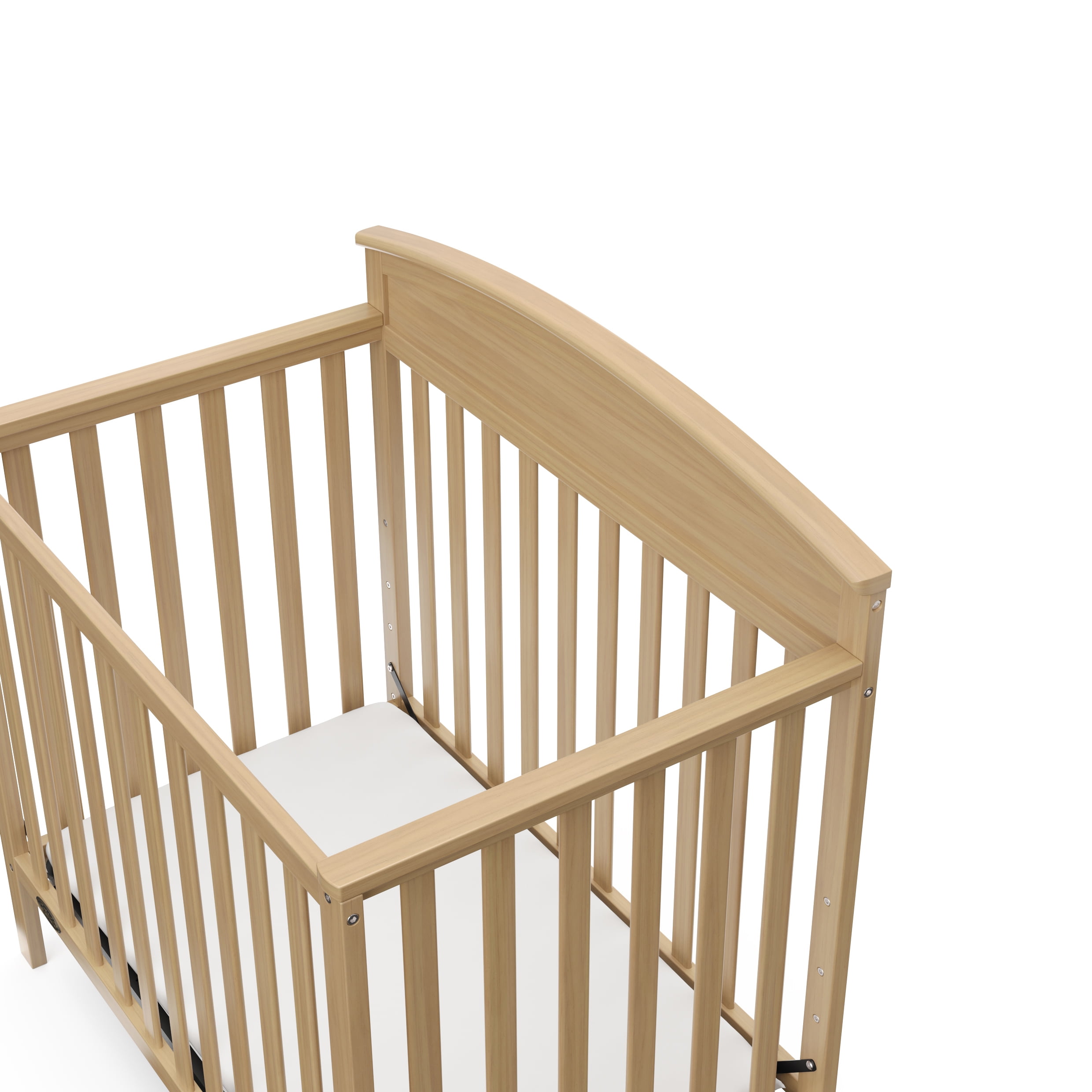 Graco Benton 4-In-1 Convertible Mini Baby Crib, Driftwood
