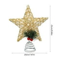 thumbnail image 3 of RBCKVXZ Christmas Tree Topper, Rattan Star Treetop Xmas Tree Decorations with Light, Star Tree Toppers for Indoor Holiday Party Xmas Decorations, 3 of 6